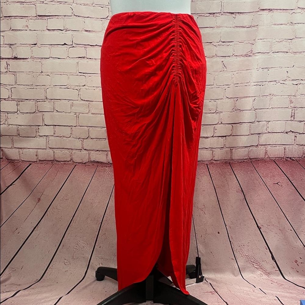 Eloquii Vibrant Red Maxi Skirt